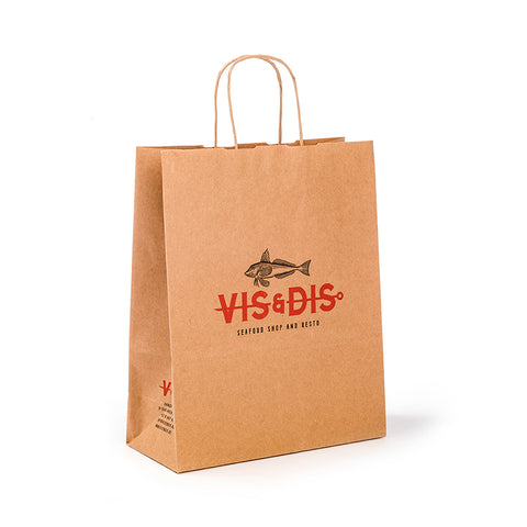 Bedrukte kraft zak VD