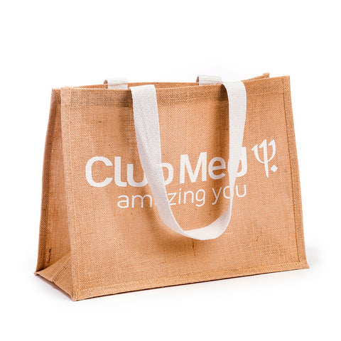 Gepersonaliseerde jute tas CM model ellie