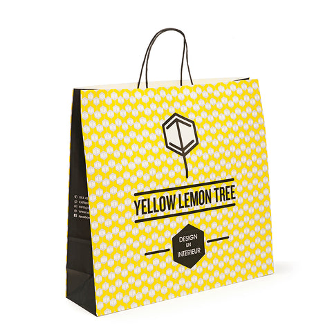 Logo op papieren zak YLT