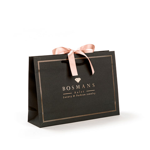 Luxe papieren draagtassen met strik