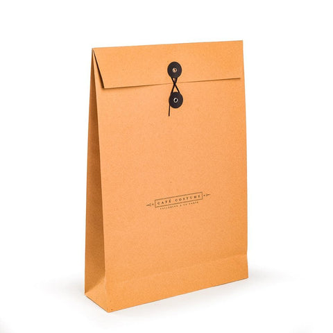 Bruine kraft zak met japanse sluiting CC model elsa