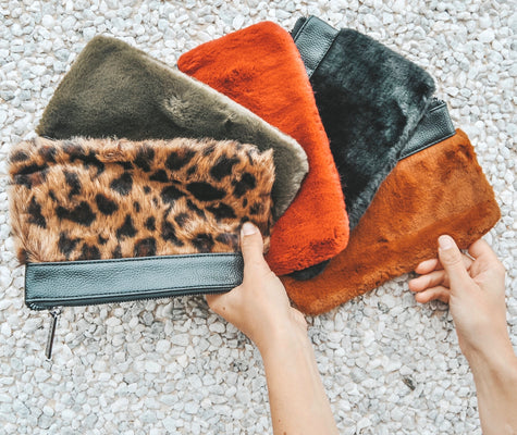 Cocoonen in faux-fur en ribfluweel