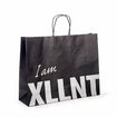 Bedrukte tas papier zwart XL