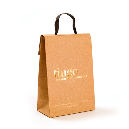 Papieren geschenkzak kraft met handvat TI model brooke