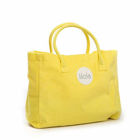 Strandtas geel LIL model lola